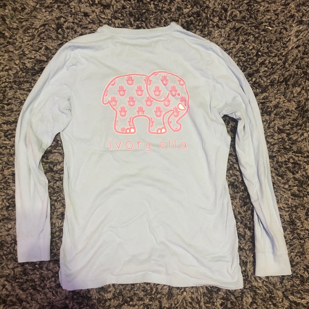 Ivory Ella blue and pink longsleeve shirt